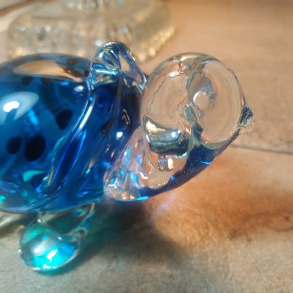 Art Glass blue Turtle - Picture 5 of 6